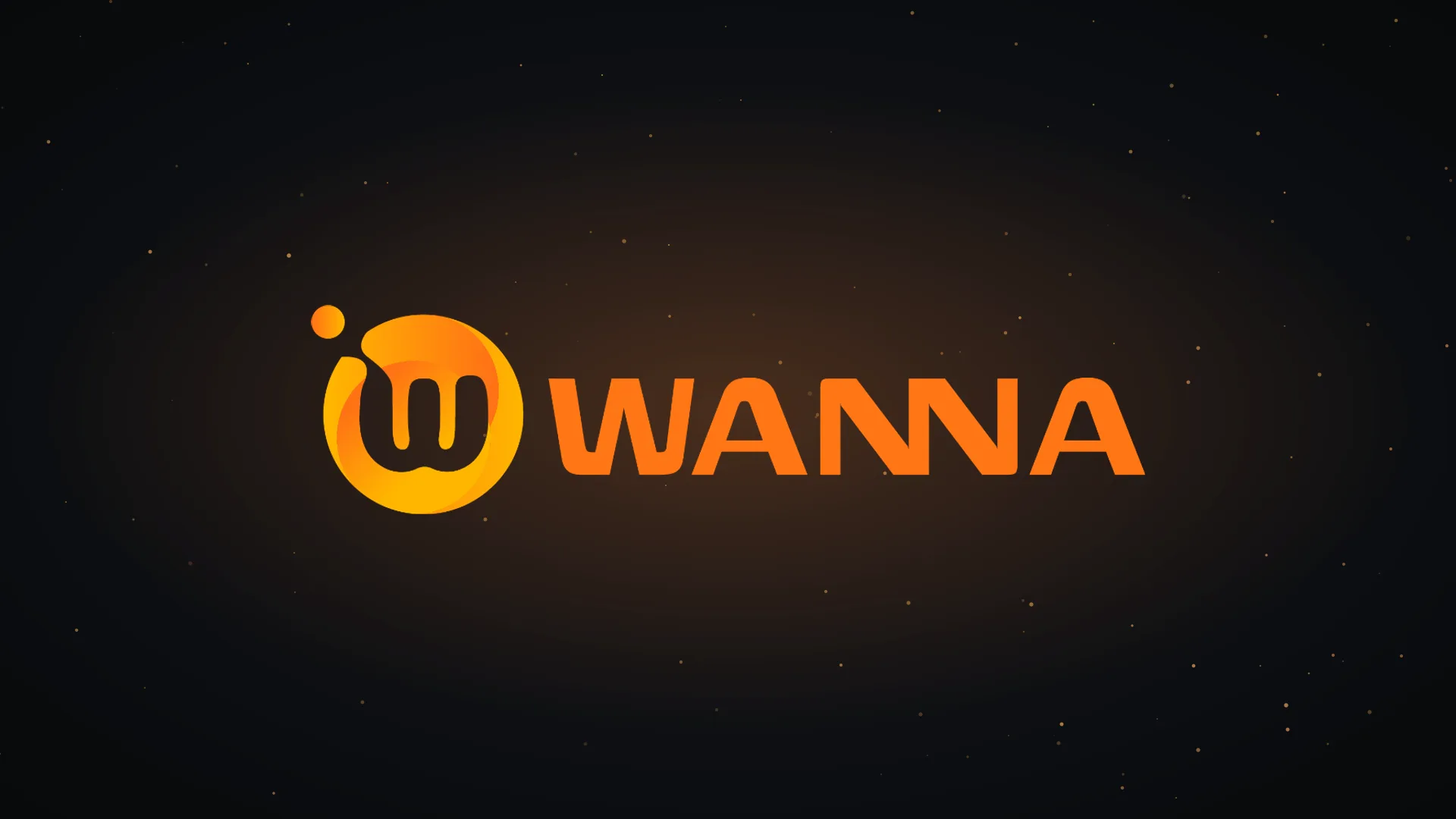 The WANNA logo glowing on a dark background